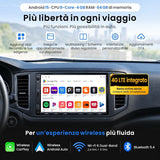 ATOTO S8L 7" Autoradio 2 DIN Android, 4G SIM, 4GB+64GB, con Retrocamera