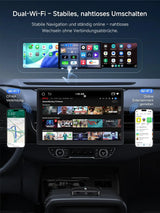 ATOTO CB4B Wireless CarPlay Adapter mit Android AI Box | Kabelloses CarPlay & Android Auto, KI-DriveChat, Netflix & YouTube, Dual-WLAN/Bluetooth, 4GB+32GB