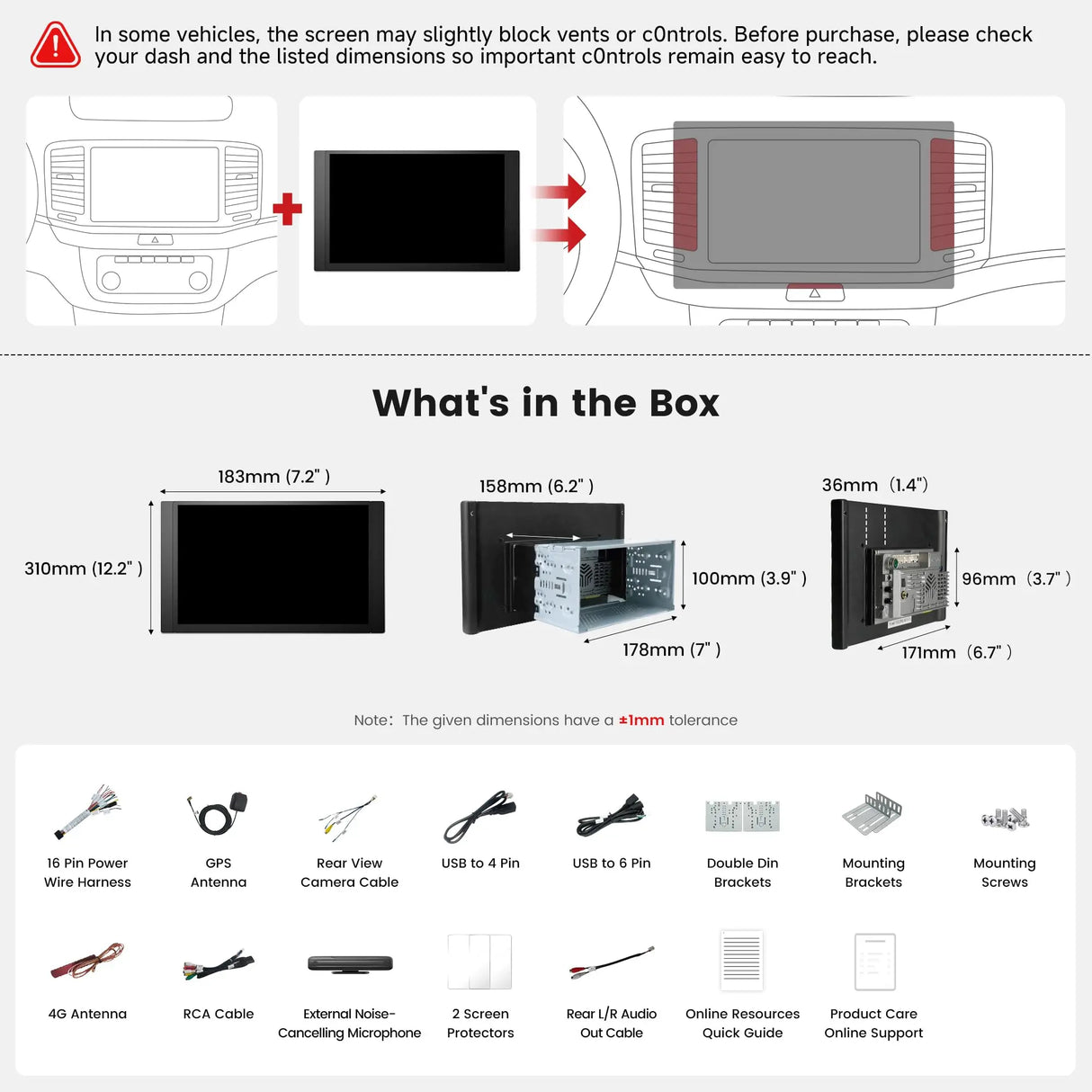 ATOTO A7G225PKL 12.5” Android Double DIN Car Stereo, Wireless CarPlay & Android Auto, AI Driving Alert & Geolocation Awareness, Car Location Tracking, 4G LTE, Parking Guard, Hi-Fi DSP 4V Pre-Out, EdgeFit Design
