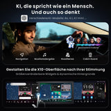 ATOTOZONE 10" QLED AI Android Autoradio 1 DIN, Floating Screen Auto, 8G+128G In-Dash Navigation, 4G LTE, Kabelloses CarPlay &amp; Android Auto, Dual-Phone &amp; 2 Bluetooth, SCVC, GPS-Tracking, X10G110E
