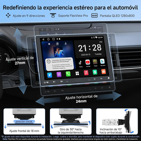 ATOTO A5LG110T Radio Coche 2 DIN/1 DIN 10" IPS, CarPlay y Android Auto Inalámbrico, Pantalla Flotante, MirrorLink, DSP, FM/RDS, WiFi/BT/USB