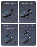 ATOTO CB6C Dongle WIFI CarPlay Inalámbrico Android 13, Caja AI Plug&Play con GPS, Asistente IA, 4G LTE, 4GB+64GB, Negro