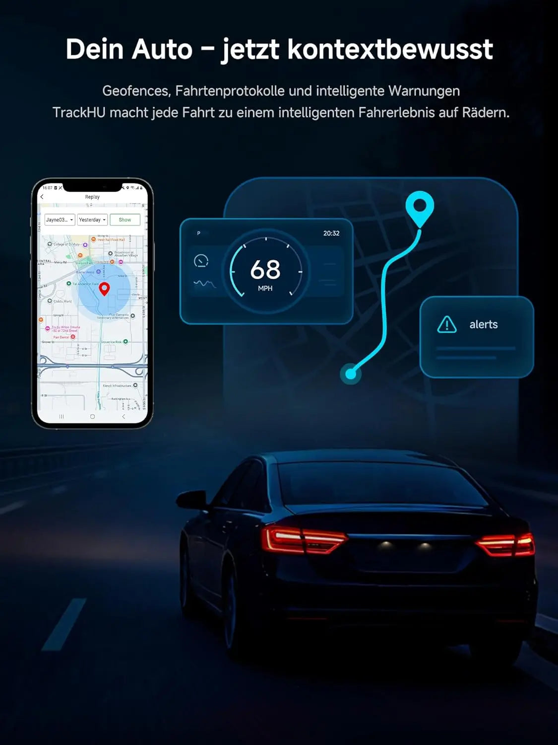 ATOTO CB6 Wireless CarPlay Adapter, Intelligenter AI-Sprachdongle mit GPS-Tracking, Kabelloses CarPlay und Android Auto, Bluetooth, 4GB+64GB, Kompatibel mit vielen Apps 