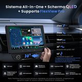ATOTOZONE 10"QLED AI Android Autoradio 1 DIN, Da Con Navigazione Integrata, 8G+128G, 4G LTE,Schermo Flottante Auto, CarPlay & Android Auto Senza Fili, Doppio Telefono & Bluetooth,X10G110E