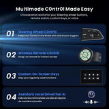 ATOTO X10G129E 12,9" Autoradio 1 DIN avec écran flottant QLED, CarPlay & Android Auto sans fil, 8+128 Go, 4G LTE, Connexion Dual Téléphone, Double Bluetooth, GPS Tracking et Assistant Vocal AI