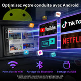 ATOTOZONE A5L Android Autoradio pour VW Passat Golf 5 6 Polo Skoda, 7“ écran Tactile sans Fil Android Auto&CarPlay Radio, Wi-FI/Bluetooth/USB, GPS, AUX, Mirror Link, HD LRV, SWC