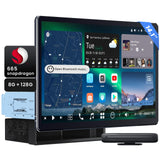14.1" QLED Single Din & Double Din Adaptive AI Android Car Stereo, 8G+128G, Flexview Display, 7.1.2 Surround Audio, 4G LTE, Dual-Band WiFi, 36B-EQ, Wireless CP & AA,ADS Protocol Compatible, X10G141E