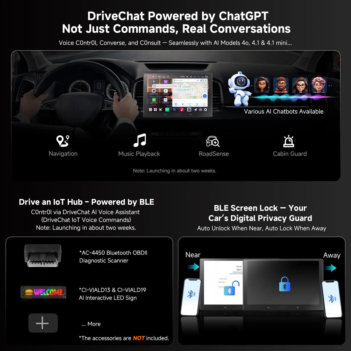 ATOTO V10G211OC 10 Pulgadas Android Radio Coche 2DIN, 6GB+128GB, Bluetooth 5.4/Wi-Fi, CarPlay y Android Auto inalámbricos