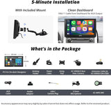 ATOTO P5 9" GPS Per Auto – Telecamera Posteriore 1080P, QLED Touchscreen 1028x720, CarPlay Senza Fili, Android Auto Senza Fili, Mirror Link, FM, AUX, Autoradio Portatile