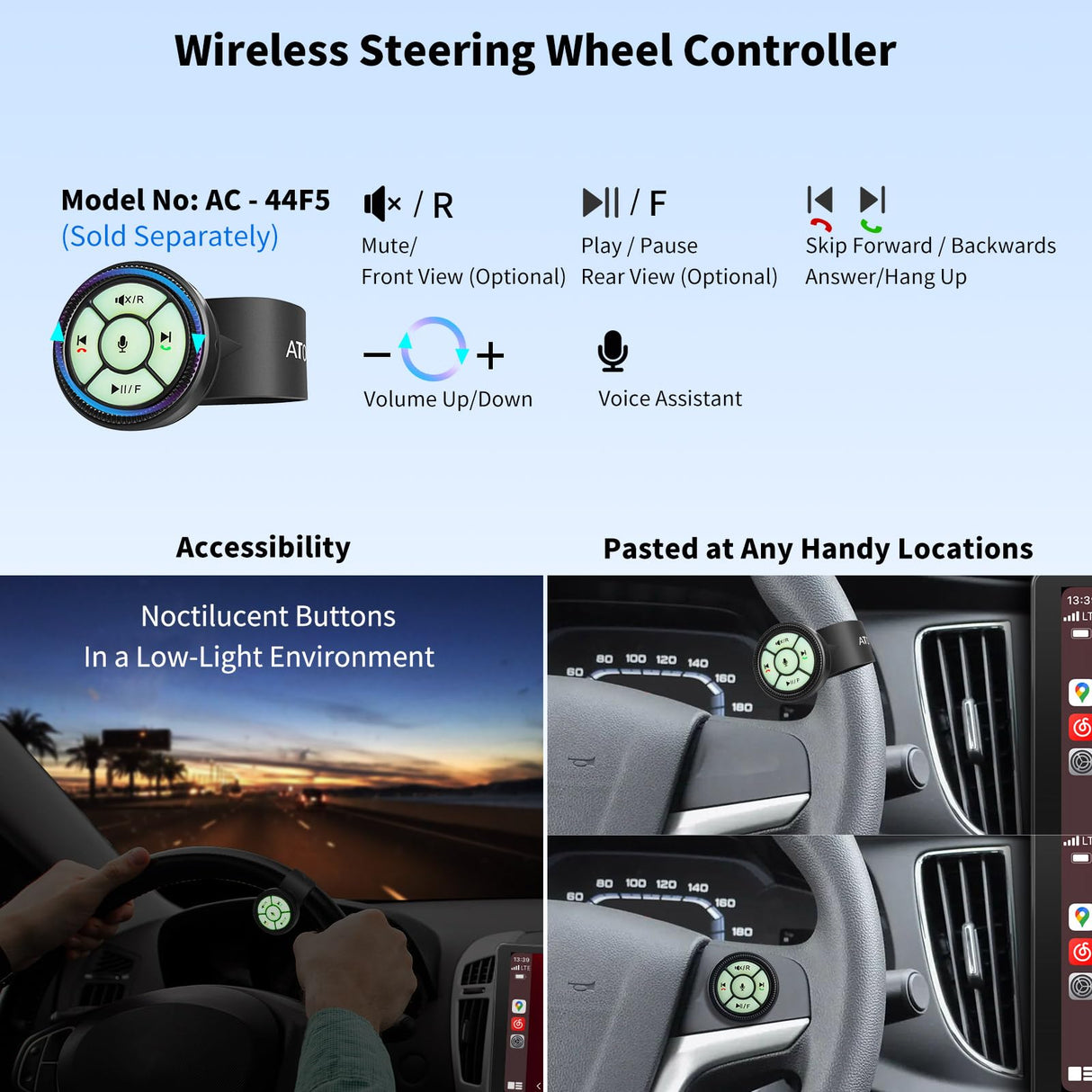 ATOTO F7WE 5inch Single Din Car Stereo, Wireless CarPlay & Wireless Android Auto, MirrorLink, Touchscreen Car Radio with Bluetooth, HD Live Rearview, FM/AM, Voice Control, F7G1A5WE