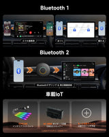 ATOTO CB6 ワイヤレスCarPlayとAndroid Autoアダプター、インテリジェントAI音声ドングル、GPSつきワイヤレスCarPlay AIボックス、デュアルBluetooth内蔵、4GB+64GB、多くのアプリ対応、プラグアンドプレイ、ブラック