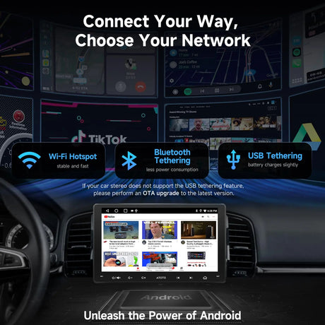 ATOTO A5LG209T-S01 9" Android Double Din Car Stereo with Backup Cam, Touchscreen, Wireless Carplay&Android Auto, WiFi, BT Tethering, MirrorLink, 24-Band EQ, FM/AM, 2+32G