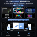 ATOTO A5LG110T Radio Coche 2 DIN/1 DIN 10" IPS, CarPlay y Android Auto Inalámbrico, Pantalla Flotante, MirrorLink, DSP, FM/RDS, WiFi/BT/USB