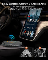 ATOTO CB6 2025 Upgrade Wireless CarPlay Adapter & Android AI Box, Plug & Play CarWave Smart Box with AI DriveChat, GPS Tracking, Android 13, 4G LTE, Dual Bluetooth, 8G+128G