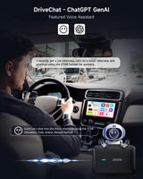 CarWave CB4B カースマートボックス Android AIボックス ATOTOLIFE ワイヤレスCarplay対応 2025年 デュアルWiFi/Bluetooth Netflix YouTube視聴可能 128GB TFカード対応 プラグ＆プレイ 車でYouTube見る方法 4G+32G 車載スマートボックス