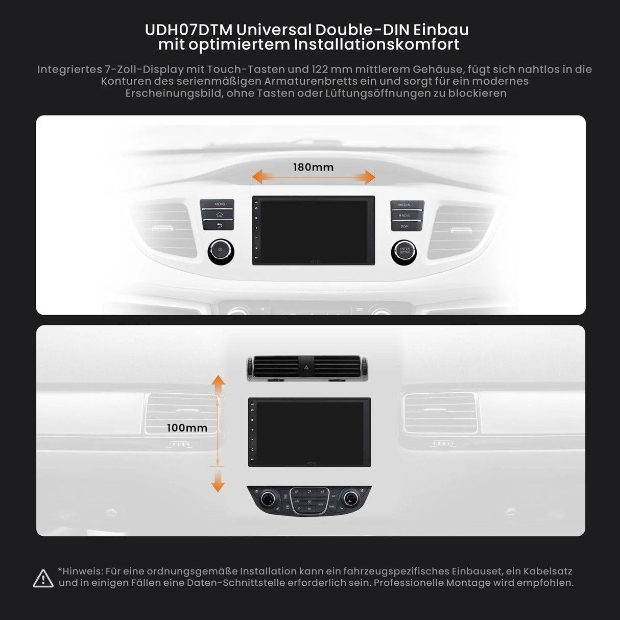 ATOTO X10DG2B7E 7" 2 DIN Autoradio mit Android und DAB+, 8+128GB, 4G LTE, KI-Sprachsteuerung, Kabelloses CarPlay &amp; Android Auto, Dual-Mikrofon, Bluetooth, Kameraeingang, 36-Band EQ, HDMI-Eingang