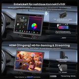 ATOTO X10G129E 12,9" 1 DIN Autoradio mit QLED Floating Display, 8+128GB, In-Dash Navigation, 4G LTE, Kabelloses CarPlay &amp; Android Auto, Dual-Phone Verbindung, Dual Bluetooth, GPS-Tracking, SCVC und AI Sprachassistent 