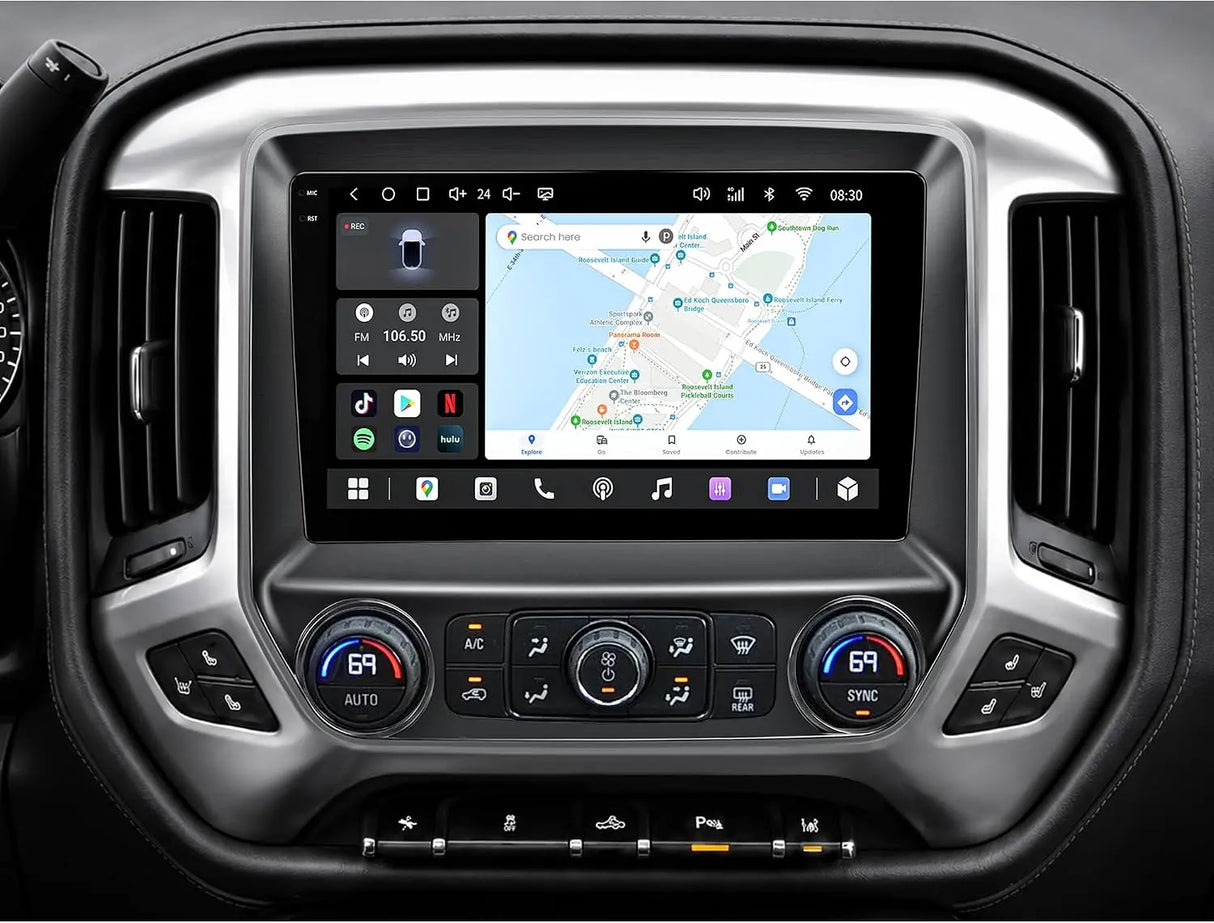 ATOTO S8LSLD10ADM 10.1" Android Car Stereo for Chevy Silverado 1500 2014–2018, Silverado 2500HD 2015–2019 & GMC Sierra, Wireless CarPlay & Android Auto, 4G LTE, QLED Display, DSP, GPS Navigation