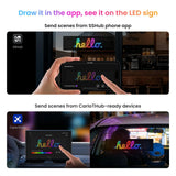 LEAPROCK 21" HD LED Light Sign for Car - Programmable Flexible Display with Bluetooth Control, Custom Logos/Animations & Eco Mode for Car Windshield