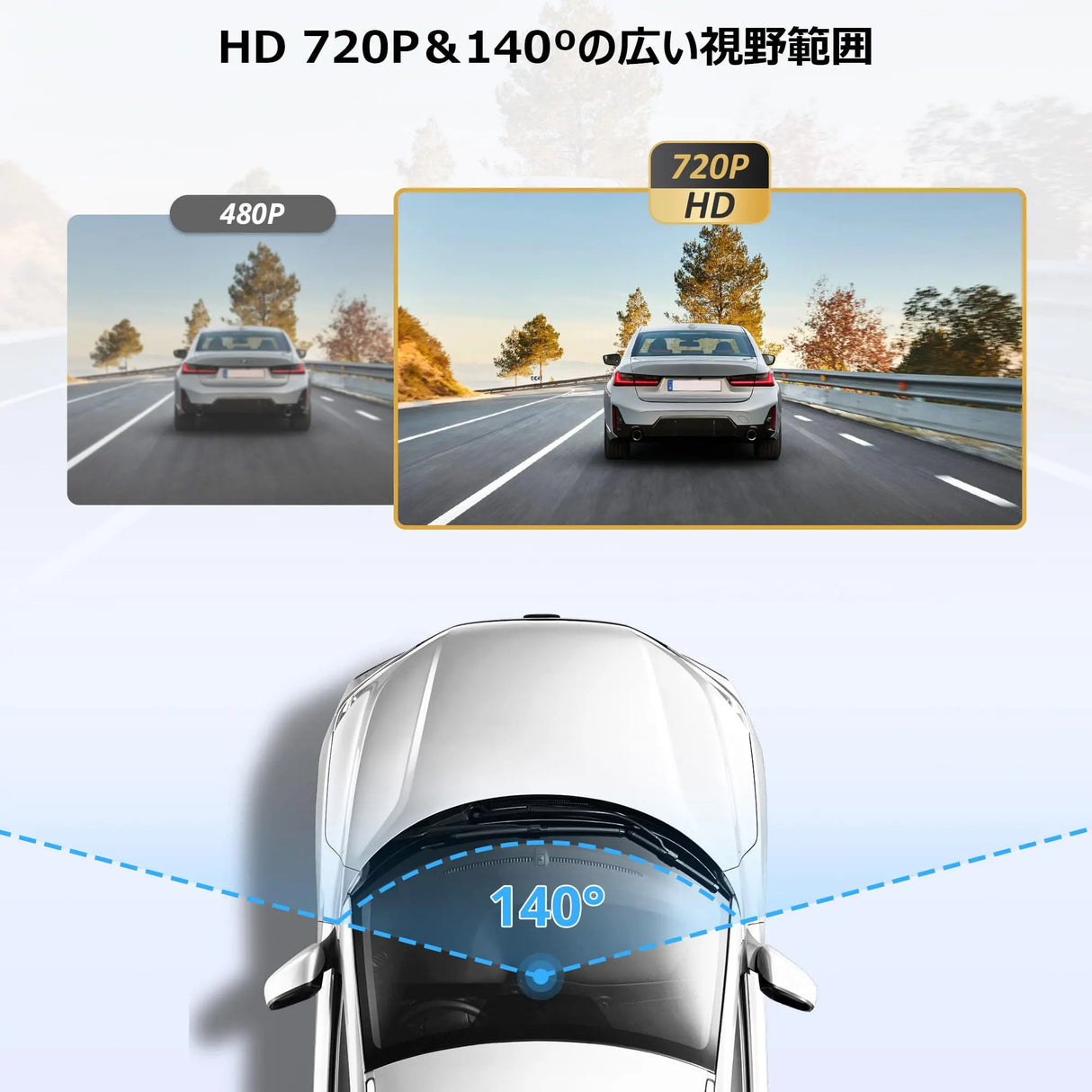 ATOTO AC-44P4P ドライブレコーダー フロントカメラ 140°広角 HD 720P P5シリーズ専用