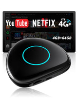ATOTO CB6C CarPlay AI Box Adapter, Android Multimedia Magic Box with Built-in 4G LTE SIM Slot, Wireless CarPlay & Android Auto, Watch YouTube/Netflix/Disney+, 4GB+64GB, 8-Core, DriveChat AI, TF Card Support - Converts Wired to Wireless