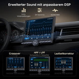 ATOTO A5LG110PT-S01 10 Zoll Android Autoradio mit Rückfahrkamera, kabelloses CarPlay & Android Auto, schwebender Bildschirm für 1 DIN & 2 DIN, Wi-Fi/Bluetooth/USB, Mirror Link, EQ, DSP, LRV