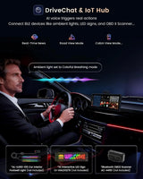 ATOTO P1025M2M 10.25" QLED Android Car Stereo 8GB+128GB, CarPlay Screen for Car, Wireless CarPlay & Android Auto, Built-in Front & Cabin DVR Cam, AI, Parking Monitor, 4G/Wi-Fi/BT/USB