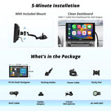 ATOTO P507SD 7″ Portable CarPlay Screen with Remote Control – QLED Touchscreen, Wireless CarPlay & Android Auto, Bluetooth, Auto-Dimmer, GPS Navigation, MirrorLink, AUX/FM/MIC