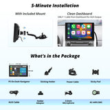 ATOTO P507SD-S01 7" QLED Portable Car Stereo with Steering wheel control, Glare-Suppressing Display, Wireless CarPlay & Android Auto, Auto-Dimmer, Bluetooth, AUX/FM Output, GPS