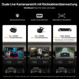 ATOTOZONE S8MS 10 Zoll Autoradio Android Adaptiv für 1DIN & 2DIN, QLED Schwebendes Bildschirm, 4G LTE, Wi-Fi/Bluetooth/USB, Wireless CarPlay&Android Auto, Dual BT, 36EQ, DSP, LRV, 4G+32G