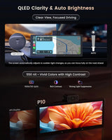 ATOTO P1025M2M 10.25" QLED Android Car Stereo 8GB+128GB, CarPlay Screen for Car, Wireless CarPlay & Android Auto, Built-in Front & Cabin DVR Cam, AI, Parking Monitor, 4G/Wi-Fi/BT/USB