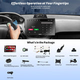 ATOTO P9 9" QLED Lettori DVD Android Autoradio Portatile, 4G+32G, CarPlay Senza Fili &amp; Android Auto, 4G LTE, Tracciamento GPS, Bluetooth, Frontkamera 1080P, HDMI-Unterstützung, P909PR-S1