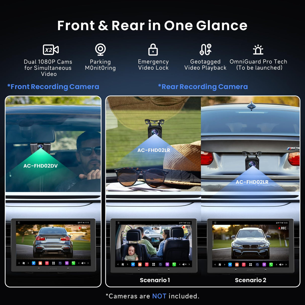 ATOTOZONE 10 inch QLED AI Android Car Stereo, 8G+128G Double Din Radio, Wireless Carplay & Android Auto, 4G LTE, Dual WiFi, 7.1.2 Channel Audio,FLAC, 36B-EQ, Hi-Volt RCA, HDMI Input, X10G211E