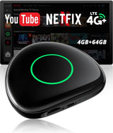 ATOTO CB6C CarPlay AI Box Adapter, Android Multimedia Magic Box with Built-in 4G LTE SIM Slot, Wireless CarPlay & Android Auto, Watch YouTube/Netflix/Disney+, 4GB+64GB, 8-Core, DriveChat AI, TF Card Support - Converts Wired to Wireless