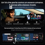 ATOTO X10G225E 12.5" QLED Autoradio Bluetooth 2 Din Android, 8+128 GB, CarPlay senza fili & Android Auto, 4G LTE, Assistente vocale AI, GPS, Doppio microfono, LRV, 36B-EQ, Ingresso HDMI