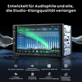 ATOTOZONE X10G2A7E 7-Zoll Button Android In-Dash Navigation, 8+128G Doppel-DIN Radio, ChatGPT KI, 4G LTE, Kabelloses CarPlay & Android Auto, Dual-Phone & Bluetooth