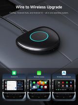 ATOTO CB6C CarPlay AI Box Adapter, Android Multimedia Magic Box with Built-in 4G LTE SIM Slot, Wireless CarPlay & Android Auto, Watch YouTube/Netflix/Disney+, 4GB+64GB, 8-Core, DriveChat AI, TF Card Support - Converts Wired to Wireless