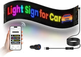 LEAPROCK 21" HD LED Light Sign for Car - Programmable Flexible Display with Bluetooth Control, Custom Logos/Animations & Eco Mode for Car Windshield