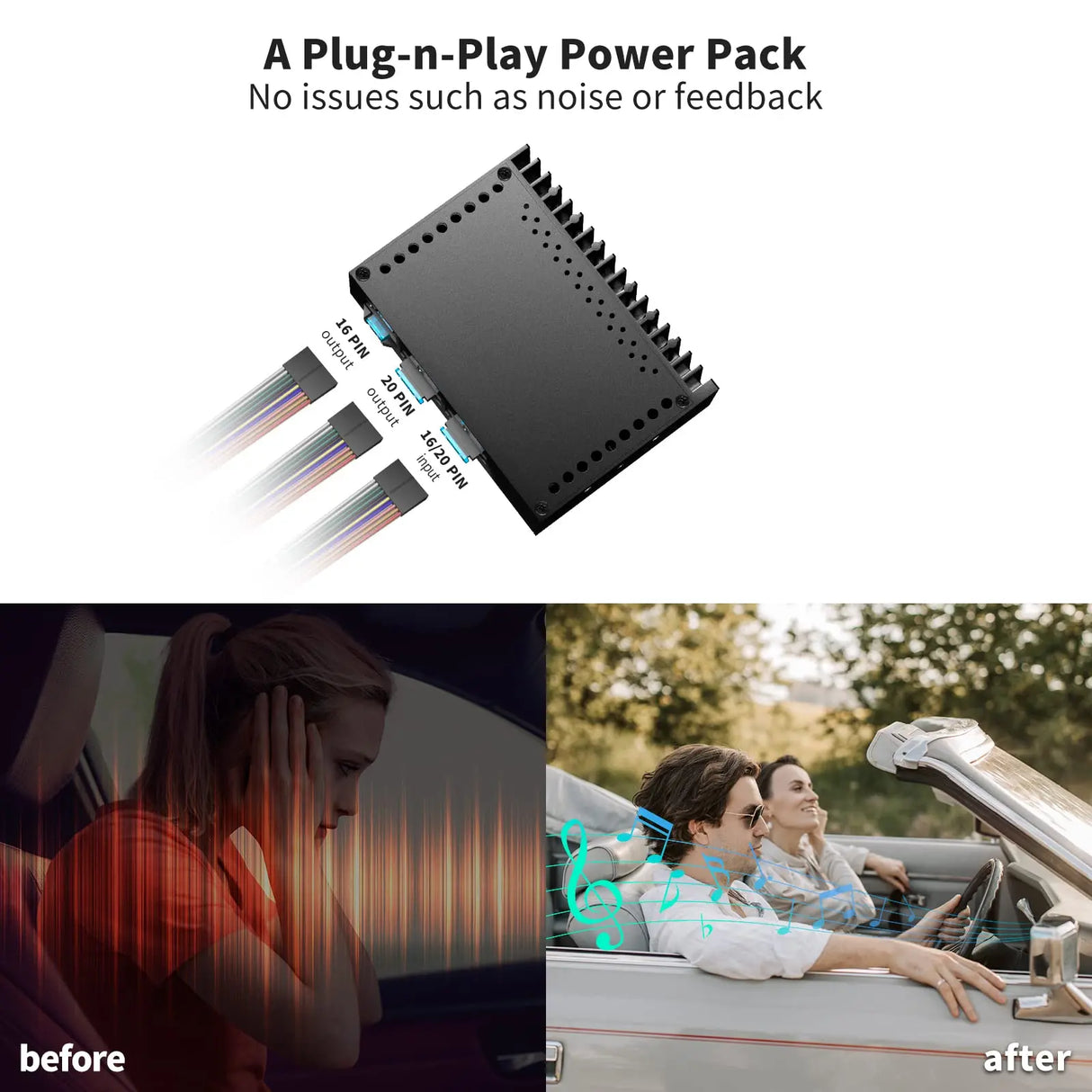 ATOTO CA-AEC01 4-Ch Car Amp - 400W Max, Class A/B, 2/4 Ohm, for Select ATOTO Stereos