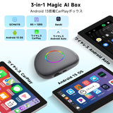 ATOTO CarWave CB6D Magic Box 8GB+128GB ワイヤレスCarPlay & Android Auto対応 | Android 13, 4G LTE, GPS, AIアシスタント, YouTube & Netflix対応, OBD & MicroSD対応, デュアルBluetooth, グレー