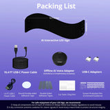 ATOTO CI-VIALD13 Programmable LED Sign – 13.7" x 4" Scrolling Advertising Display, AI Voice Control, Bluetooth App Control, Custom Text & Animation