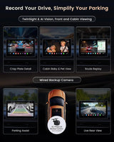 ATOTO P1009M2M 9" QLED CarPlay Screen for Car, Wireless CarPlay & Android Auto, 8GB+128GB, 4G LTE/WiFi/BT/USB, AI GPS, Front & Cabin DVR Dash Cam, Parking Monitor, OTA