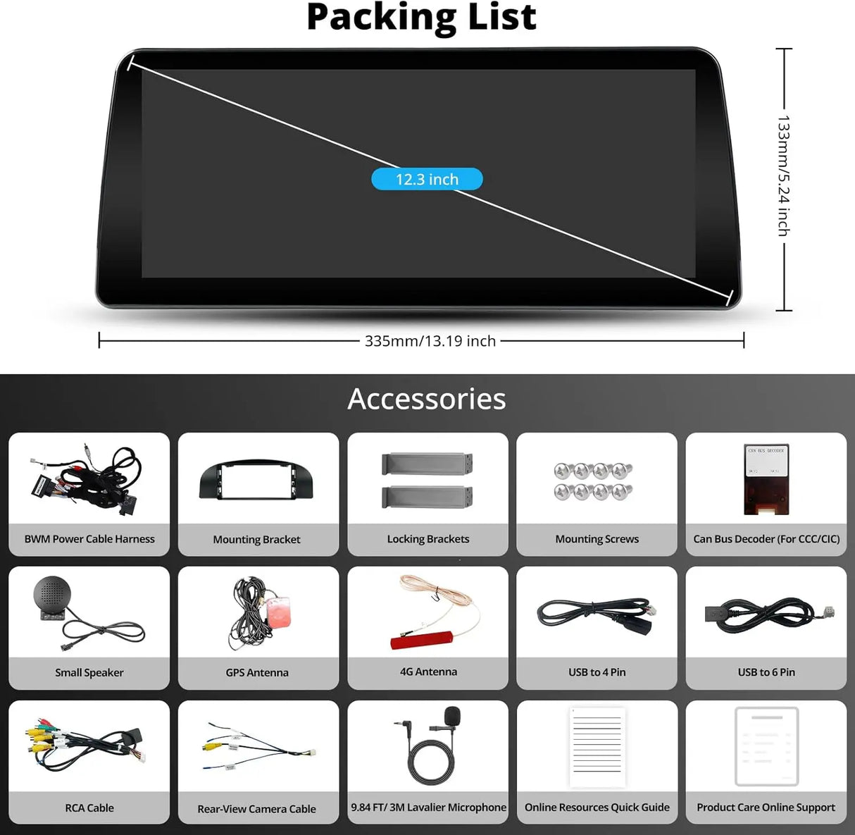 ATOTO S8BM3S412B8PN 12,3" Autoradio Bluetooth, CarPlay, Android Auto, Navigatore, AI, 2 BT, 4G LTE – Compatibile con BMW Serie 3 E90/E91/E92/E93 CIC (2008-2012), Mantiene Funzioni Originali
