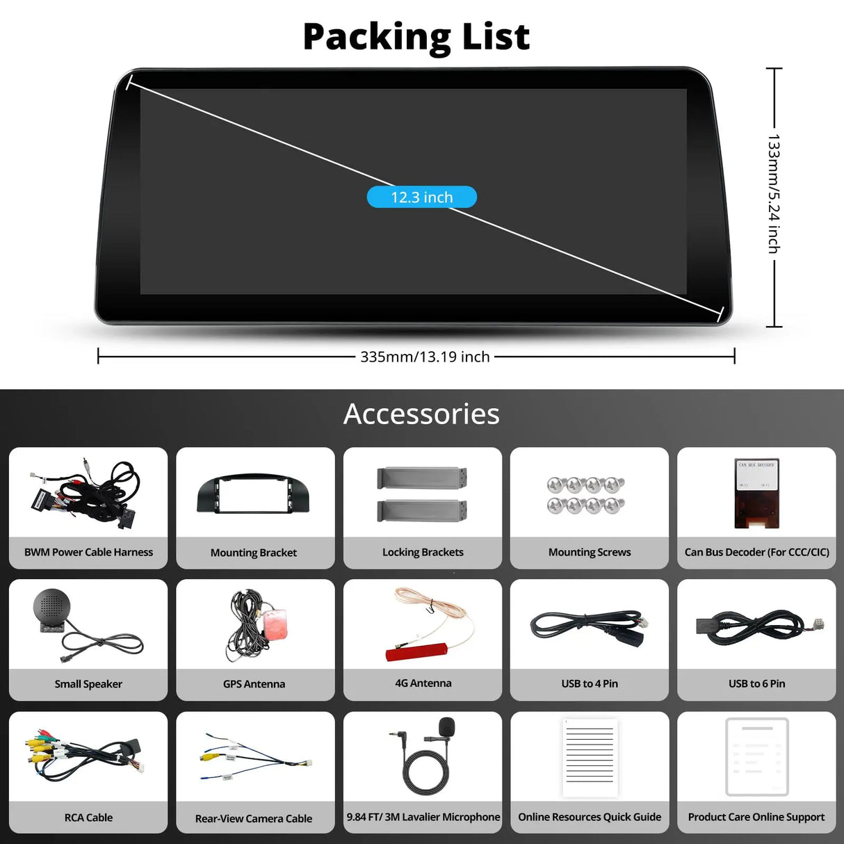 ATOTO S8BM3S412B8PN 12,3" Autoradio Bluetooth, CarPlay, Android Auto, Navigatore, AI, 2 BT, 4G LTE – Compatibile con BMW Serie 3 E90/E91/E92/E93 CIC (2008-2012), Mantiene Funzioni Originali