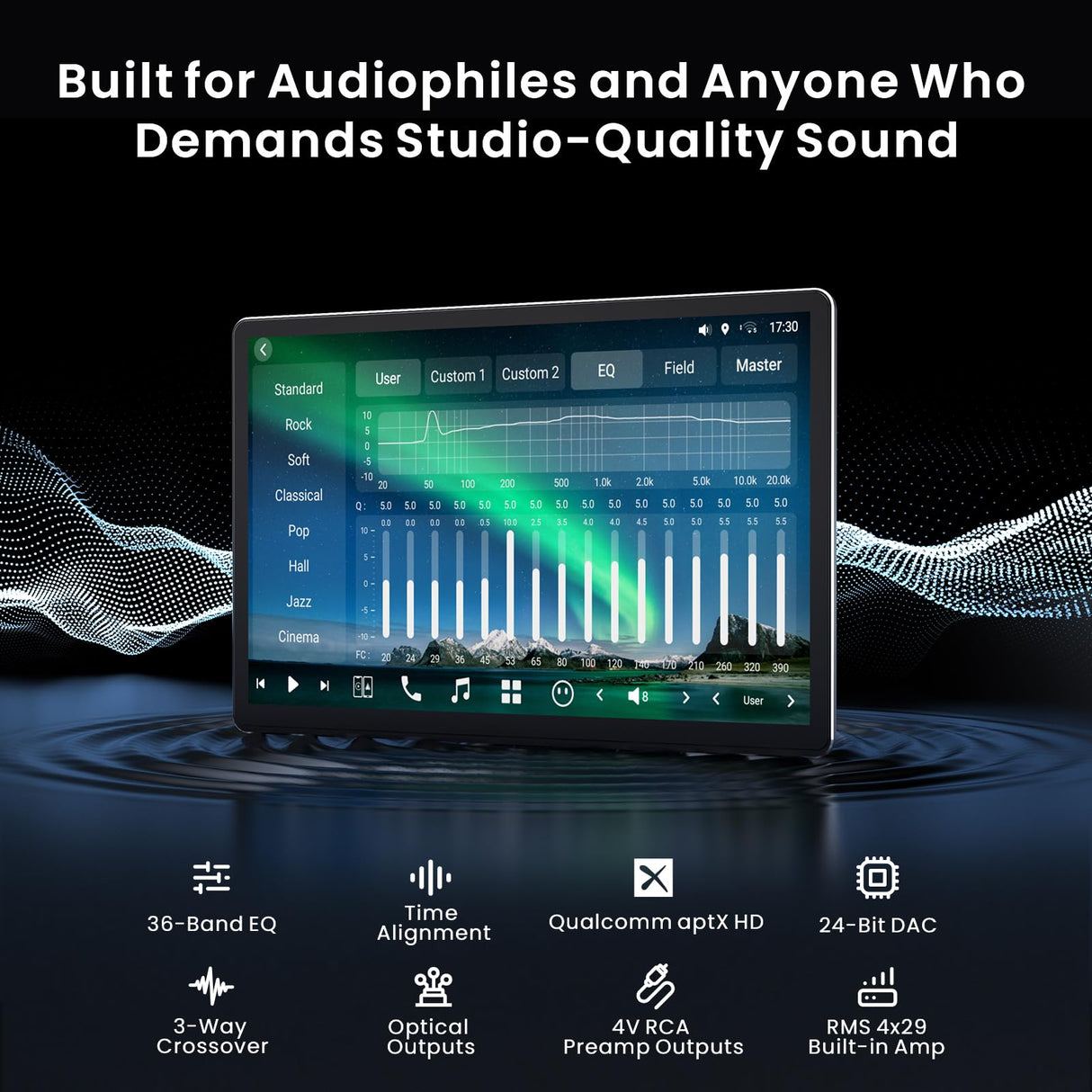 14.1" QLED Single Din & Double Din Adaptive AI Android Car Stereo, 8G+128G, Flexview Display, 7.1.2 Surround Audio, 4G LTE, Dual-Band WiFi, 36B-EQ, Wireless CP & AA,ADS Protocol Compatible, X10G141E