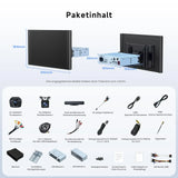 ATOTO X10G125E-R3 12,5" QLED Android Autoradio 1 & 2 DIN mit Dashcams vorne & hinten, kabelloses CarPlay & Android Auto, AI, 36-Band EQ, Dualband-WLAN