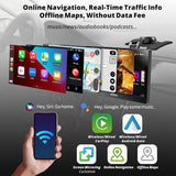 ATOTO 9" GPS Per Auto – Telecamera Retrovisiva HD 1080P, QLED Android Autoradio Portatile, 4G+32G, CarPlay e Android Auto Senza Fili, 4G LTE, 2 Bluetooth, HDMI Supportato, Tracciamento GPS