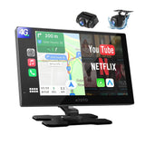 ATOTO P909PR1N-S3 9" QLED Portable Car Display – Dash Cam DVR & AHD Rear Camera Ready, Wireless CarPlay & Android Auto, Full Android, 4G LTE, Dual BT, AI Voice
