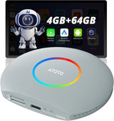 ATOTO CB6A Adattatore CarPlay Wireless – 4GB+64GB, Bluetooth, GPS Tracking, Dongle AI Vocale Intelligente, Compatibile con molte APP, CarPlay/Android Auto Wireless