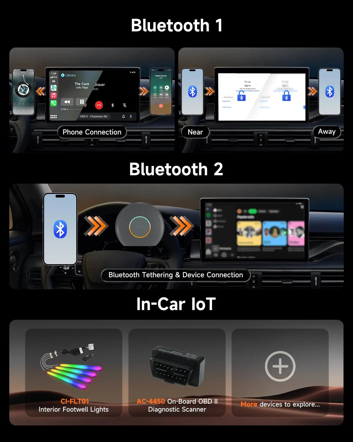 ATOTO CB6 2025 Upgrade Wireless CarPlay Adapter & Android AI Box, Plug & Play CarWave Smart Box with AI DriveChat, GPS Tracking, Android 13, 4G LTE, Dual Bluetooth, 8G+128G